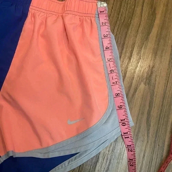 Nike Dri Fit Tempo Athletic Running Shorts Blue Peach Gray Women’s Size Medium - Picture 13 of 13